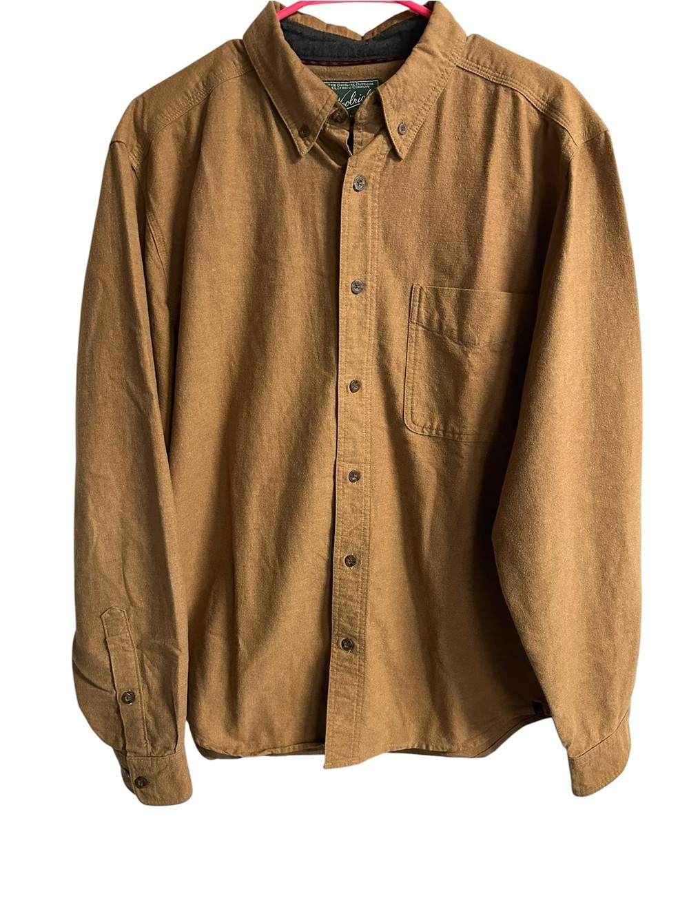 Woolrich Brown Chamois Cloth Workwear Button Up Shirt Men’s M